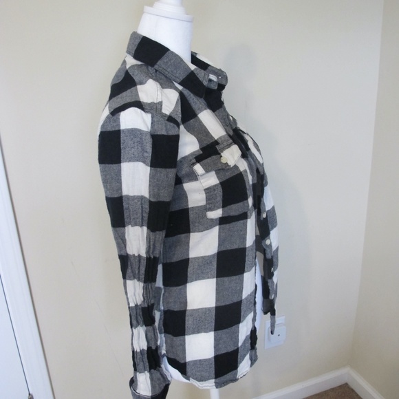 Mossimo Women's Collared Plaid Button Down Long Sleeve Shirt Size Small GUC - Picture 2 of 6